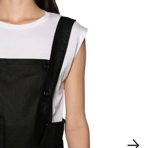 Frame Wide Leg Cotton Denim Overalls